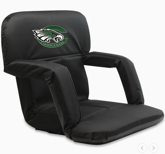 Stadium Bleacher Seat Bench Chair - Black